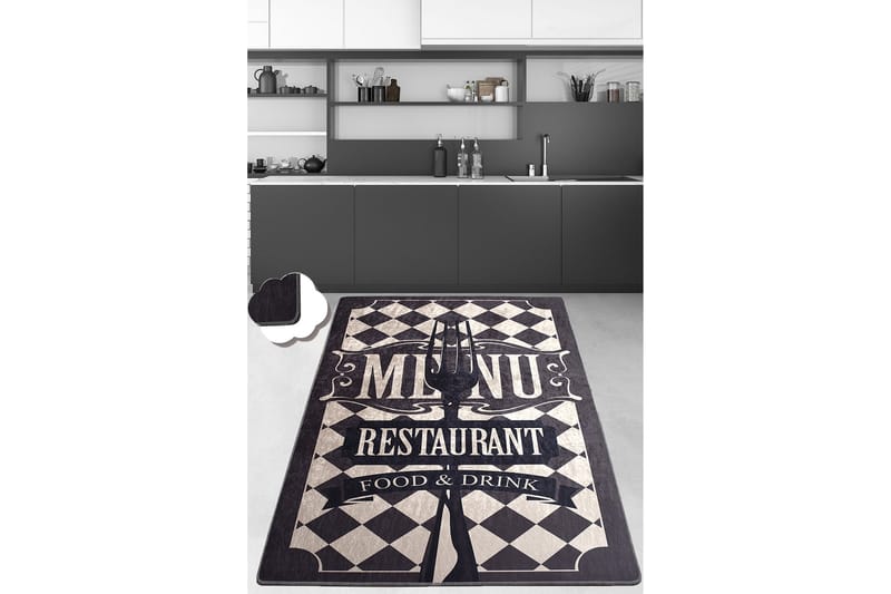 Matto Chilai 80x120 cm - Musta/Kermanvalkoinen - Kodintekstiilit & matot - Matto - Pienet matot