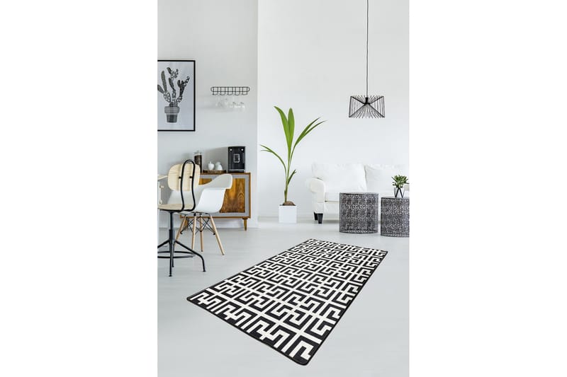 Matto Chilai 80x120 cm - Musta/Valkoinen - Kodintekstiilit & matot - Matto - Moderni matto - Wilton-matto