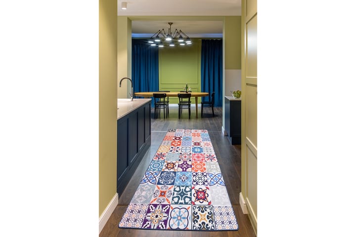 Matto Chilai 80x200 cm - Monivärinen - Wilton-matto - Pienet matot - Kuviollinen matto & värikäs matto