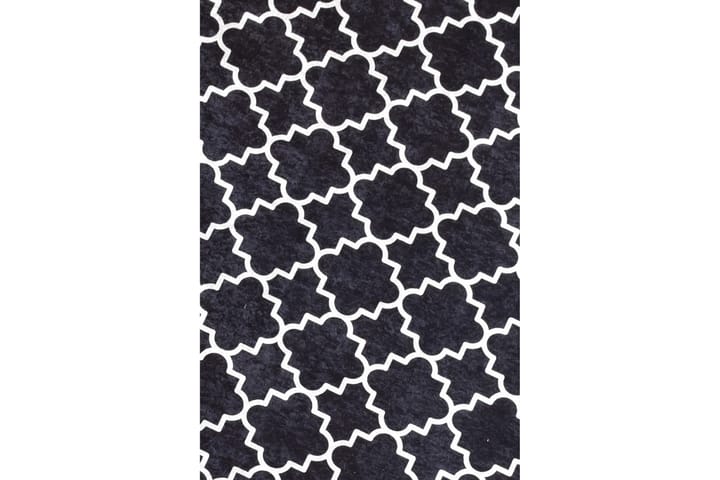 Matto Chilai 80x200 cm - Musta/Valkoinen - Wilton-matto - Pienet matot - Kuviollinen matto & värikäs matto