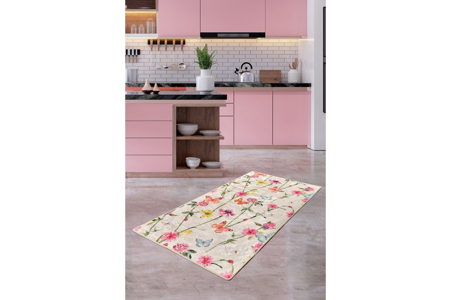 Matto Haldun 80x150 cm - Monivärinen / Sametti - Kodintekstiilit & matot - Matto - Pienet matot