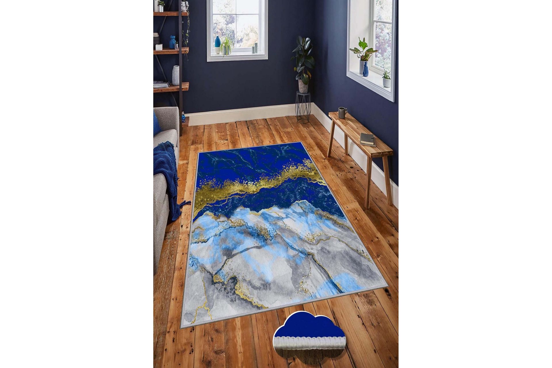 Matto Homefesto 50x80 cm - Monivärinen - Kodintekstiilit & matot - Matto - Moderni matto - Wilton-matto