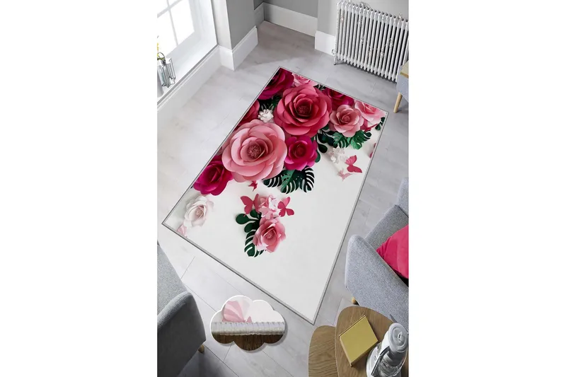 Matto Homefesto 50x80 cm - Monivärinen - Kodintekstiilit & matot - Matto - Moderni matto - Wilton-matto