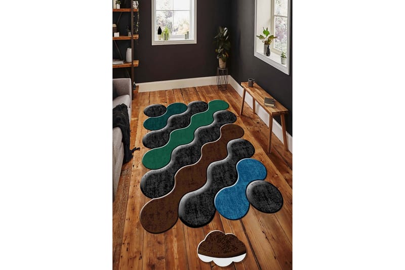 Matto Homefesto 60x100 cm - Monivärinen - Kodintekstiilit & matot - Matto - Pienet matot