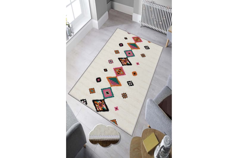 Matto Homefesto 60x100 cm - Monivärinen - Kodintekstiilit & matot - Matto - Moderni matto - Wilton-matto
