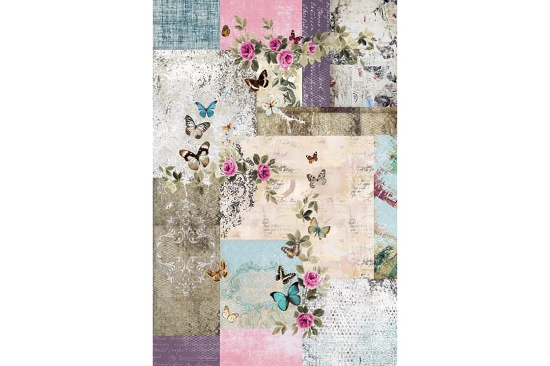 Matto Homefesto 80x120 cm - Monivärinen - Kodintekstiilit & matot - Matto - Moderni matto - Wilton-matto