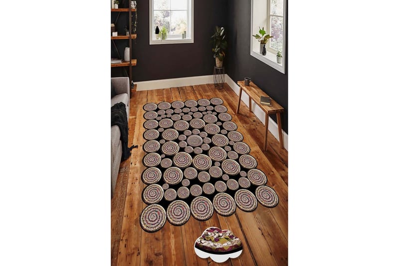 Matto Homefesto 80x150 cm - Monivärinen - Kodintekstiilit & matot - Matto - Moderni matto - Wilton-matto