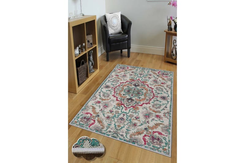 Matto Homefesto 80x300 cm - Monivärinen - Kodintekstiilit & matot - Matto - Moderni matto - Wilton-matto