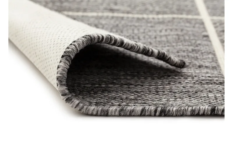 Matto Madrid Square Tasokudottu 133x190 cm Harmaa/Valkoine - Kodintekstiilit & matot - Matto - Tasokudotut matot