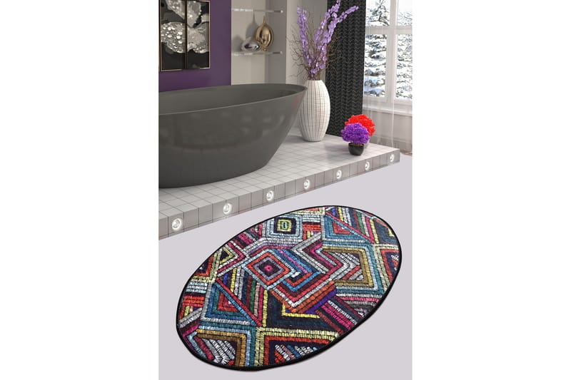 Matto Maglie Ovaali 60x90 cm - Monivärinen / Sametti - Kodintekstiilit & matot - Matto - Pienet matot
