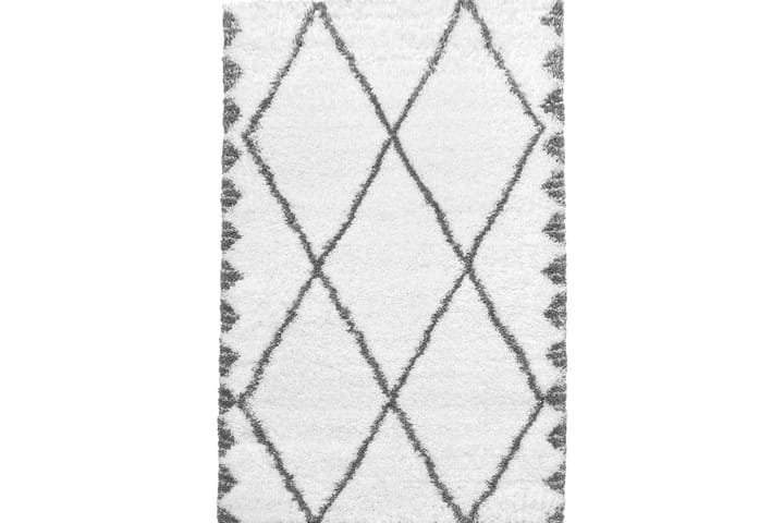 Matto Rubinas 80x150 cm - Valkoinen/Harmaa - Wilton-matto - Pienet matot - Kuviollinen matto & värikäs matto