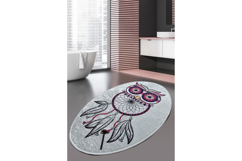 Matto Unistama Ovaali 60x90 cm - Monivärinen / Sametti - Kodintekstiilit & matot - Matto - Pienet matot