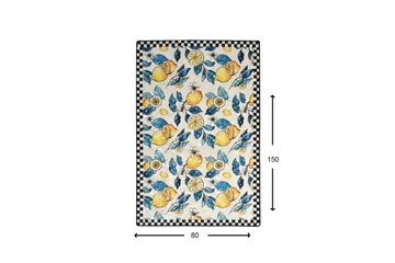 Matto Zitroun 80x150 cm - Monivärinen / Sametti - Kodintekstiilit & matot - Matto - Pienet matot