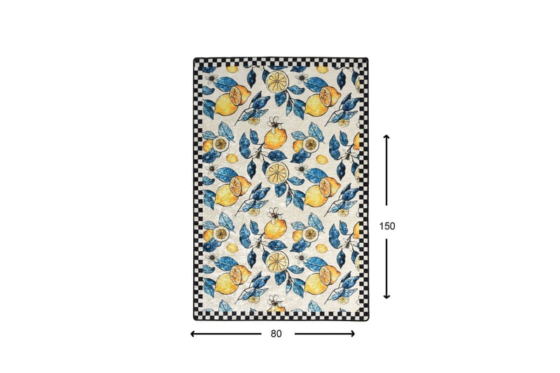 Matto Zitroun 80x150 cm - Monivärinen / Sametti - Kodintekstiilit & matot - Matto - Pienet matot