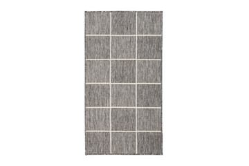 Tasokudottu Matto Madrid Square 80x240 cm Harmaa/Valkoinen