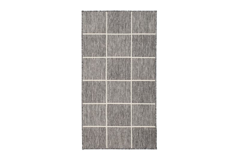 Tasokudottu Matto Madrid Square 80x340 cm Harmaa/Valkoinen - Kodintekstiilit & matot - Matto - Tasokudotut matot