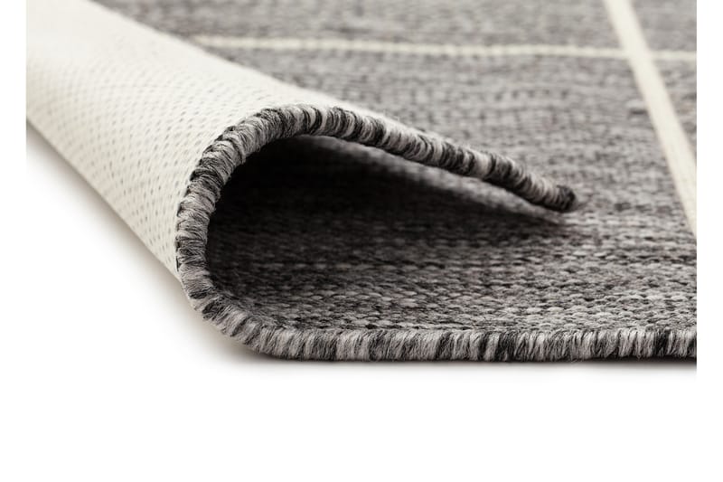 Tasokudottu Matto Madrid Square 80x340 cm Harmaa/Valkoinen - Kodintekstiilit & matot - Matto - Tasokudotut matot