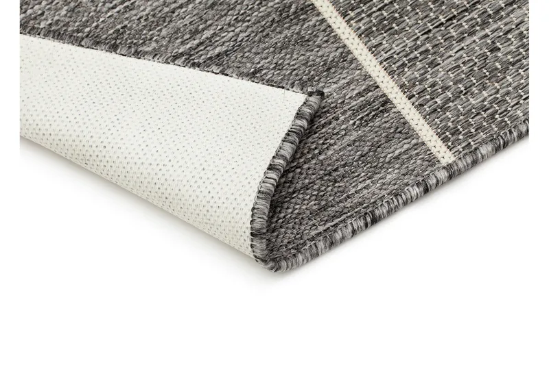 Tasokudottu Matto Madrid Square 80x340 cm Harmaa/Valkoinen - Kodintekstiilit & matot - Matto - Pienet matot