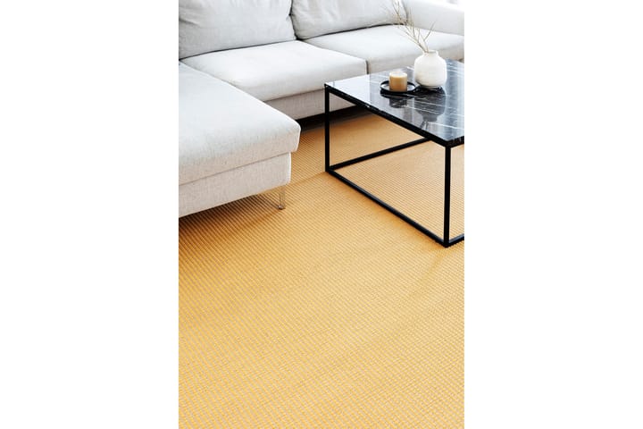 Matto Lyyra 133x200 cm Keltainen - VM Carpet - Pyöreät matot - Liukuestematot - Lattiasuoja