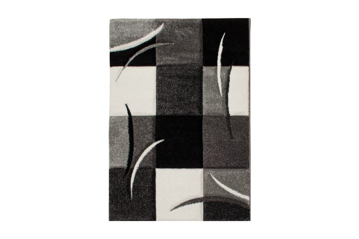 Friezematto London Patch 200x290 cm Musta - Musta - Wilton-matto - Iso matto
 - Kuviollinen matto & värikäs matto