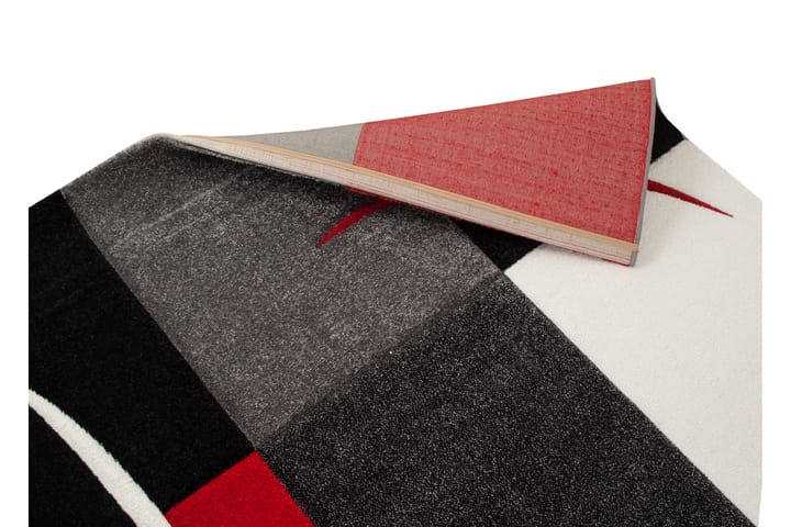 Friezematto London Patch 80x350 - Punainen - Kuviollinen matto & värikäs matto - Pienet matot - Wilton-matto