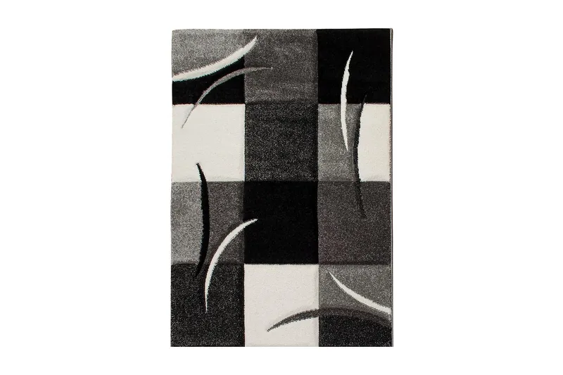 Friezematto London Patch 200x290 cm Musta - Musta - Kodintekstiilit & matot - Matto - Moderni matto - Wilton-matto