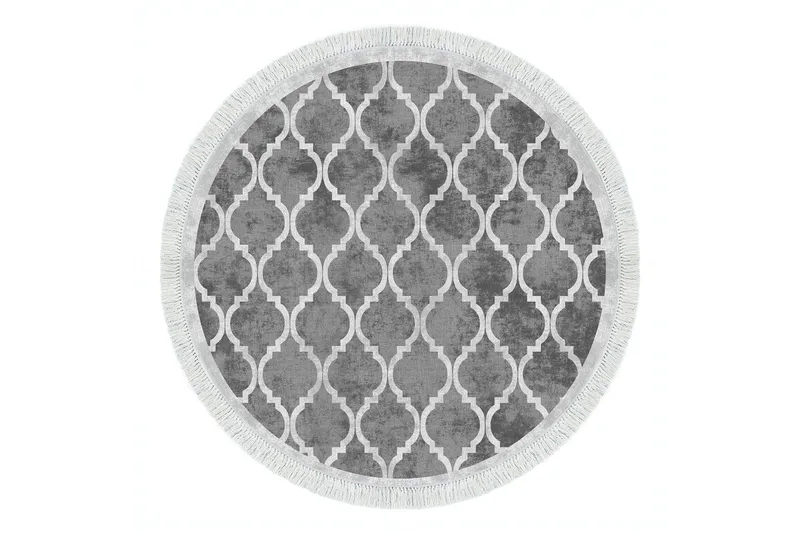 Matto Alanur Home 160x160 cm - Harmaa - Kodintekstiilit & matot - Matto - Moderni matto - Wilton-matto