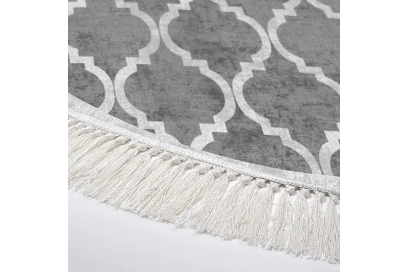 Matto Alanur Home 180 cm Pyöreä - Harmaa - Kodintekstiilit & matot - Matto - Moderni matto - Wilton-matto