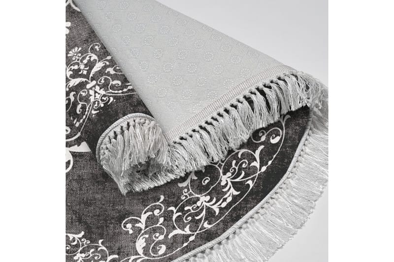 Matto Alanur Home 180 cm Pyöreä - Harmaa/Valkoinen - Kodintekstiilit & matot - Matto - Moderni matto - Wilton-matto