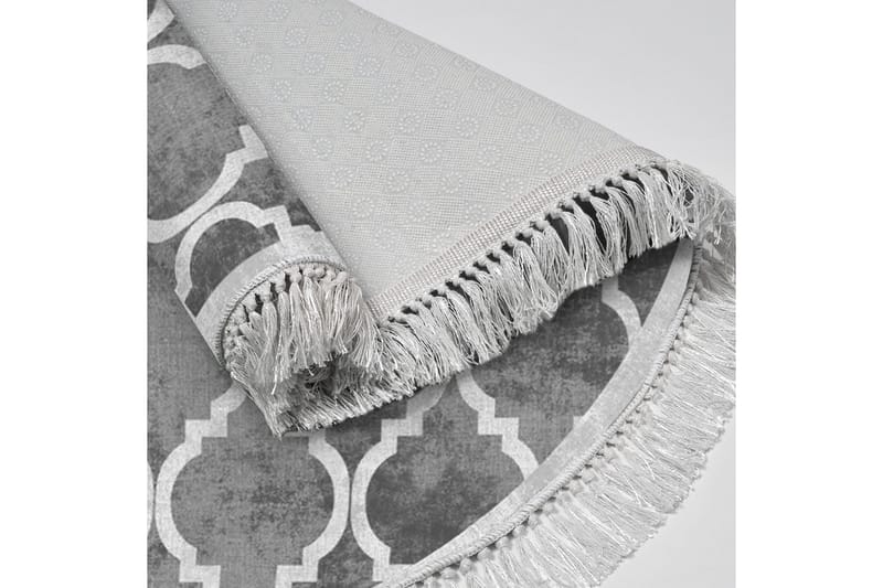 Matto Alanur Home 180 cm Pyöreä - Harmaa - Kodintekstiilit & matot - Matto - Moderni matto - Wilton-matto