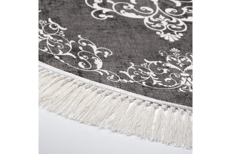 Matto Alanur Home 180 cm Pyöreä - Harmaa/Valkoinen - Kodintekstiilit & matot - Matto - Moderni matto - Wilton-matto