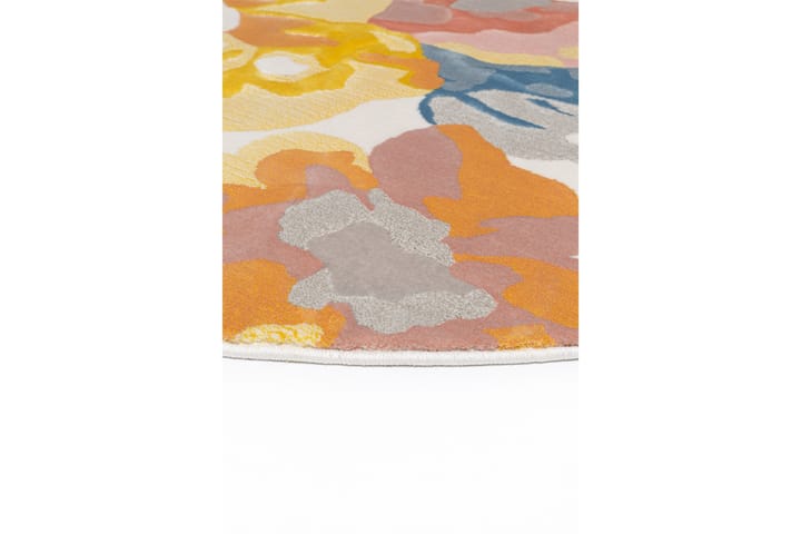 Matto Bloom Flower Ø160 cm Pyöreä Moniväri - Monivärinen - Pyöreät matot - Wilton-matto - Kuviollinen matto & värikäs matto - Iso matto