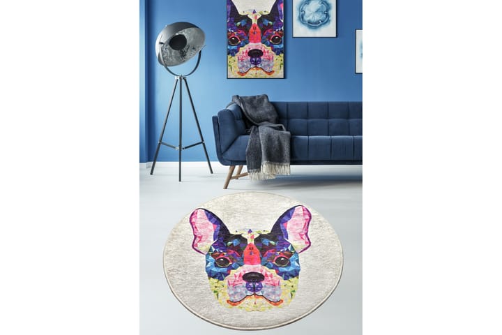 Matto Chilai 100 cm Pyöreä - Monivärinen - Wilton-matto - Kuviollinen matto & värikäs matto - Iso matto