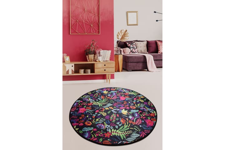 Matto Chilai 100 cm Pyöreä - Monivärinen - Wilton-matto - Kuviollinen matto & värikäs matto - Iso matto