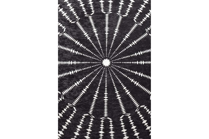 Matto Chilai 100 cm Pyöreä - Musta/Valkoinen - Wilton-matto - Kuviollinen matto & värikäs matto - Iso matto