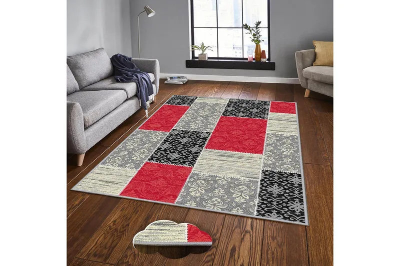 Matto Homefesto 160x230 cm - Monivärinen - Kodintekstiilit & matot - Matto - Moderni matto - Wilton-matto