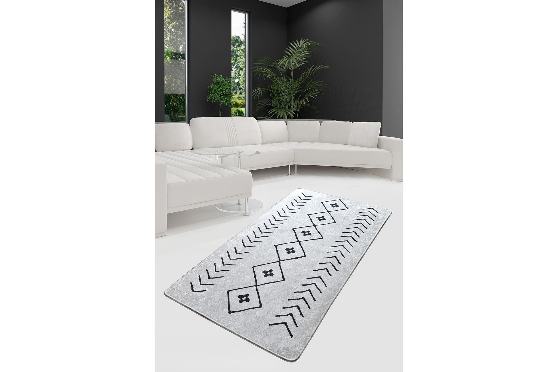 Matto Kezban 160x230 cm - Beige/Musta/Sametti - Kodintekstiilit & matot - Matto