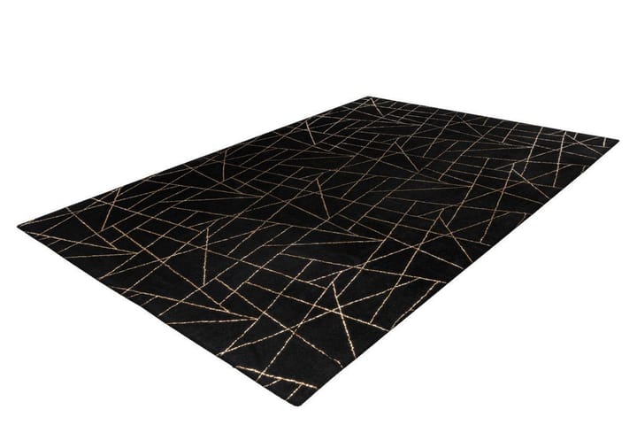 Matto Ngelesbedon Swt Musta/Kulta 160x230 cm - D-Sign - Wilton-matto - Kuviollinen matto & värikäs matto - Iso matto