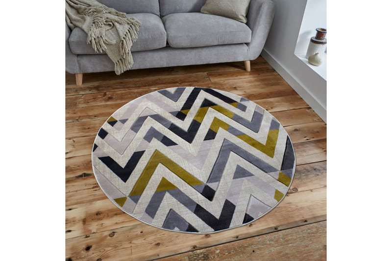 Matto Nyshanthe Pyöreä 160 cm - Monivärinen - Kodintekstiilit & matot - Matto - Pyöreät matot