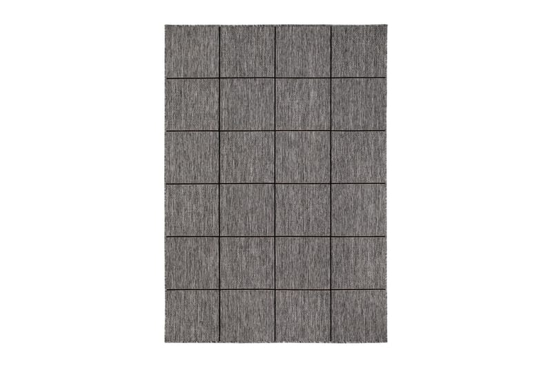 Tasokudottu Matto Madrid Square 133x190 cm Harmaa/Musta, undefined