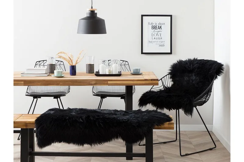 Lampaannahka Uluru 55x90 cm, Musta