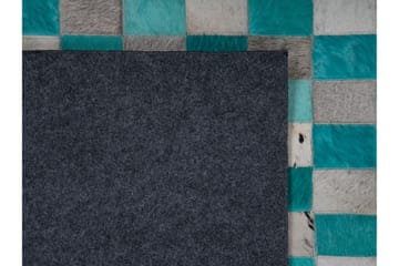 Matto Jaidan 140x200 cm Nahka - Sininen/Harmaa - Kodintekstiilit & matot - Matto - Moderni matto - Wilton-matto
