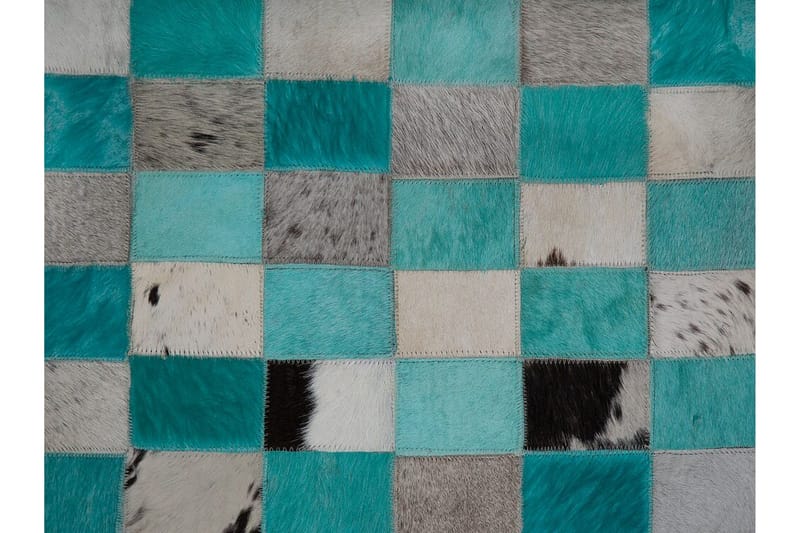 Matto Jaidan 140x200 cm Nahka - Sininen/Harmaa - Kodintekstiilit & matot - Matto - Talja & nahkamatto