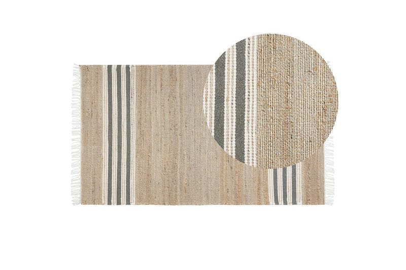 Tasapainokudottu Mirza - Beige, Luonnonväri, Harmaa, Valkoinen - Kodintekstiilit & matot - Matto - Tasokudotut matot