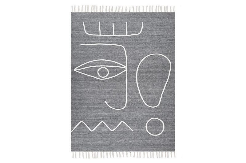 Tasapainokudottu Yavu - Harmaa, valkoinen, 140x200 cm - Kodintekstiilit & matot - Matto - Ulkomatto