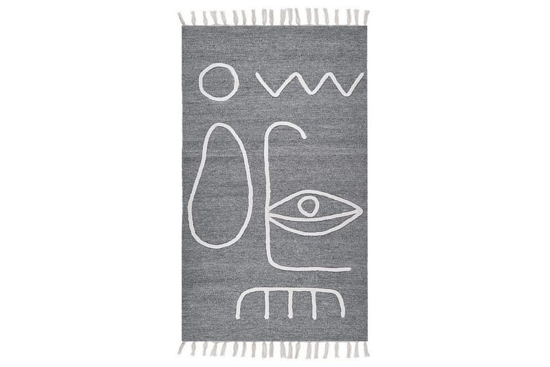 Tasapainokudottu Yavu, Harmaa, valkoinen, 80x150 cm