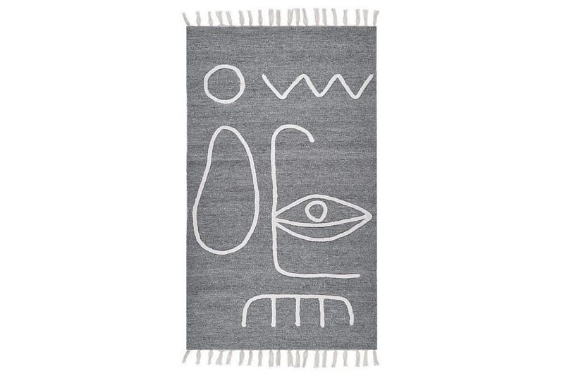 Tasapainokudottu Yavu, Harmaa, valkoinen, 80x150 cm