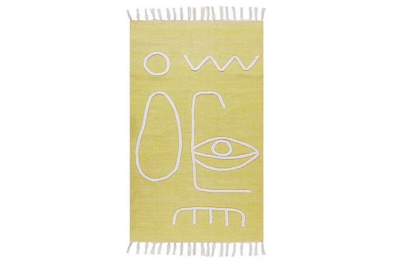 Tasapainokudottu Yavu - Keltainen, 80x150 cm - Kodintekstiilit & matot - Matto - Ulkomatto