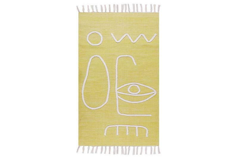 Tasapainokudottu Yavu, Keltainen, 80x150 cm