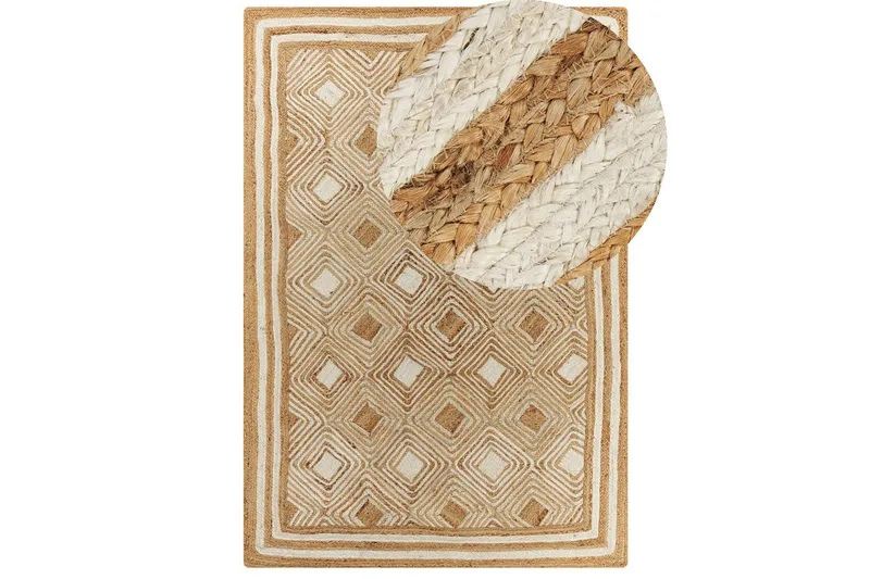 Tasokudos Mengen - 160x230 cm - Kodintekstiilit & matot - Matto - Moderni matto - Juuttimatto & Hamppumatto
